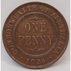 AUSTRALIA 1926 . ONE 1 PENNY . 8 PEARLS